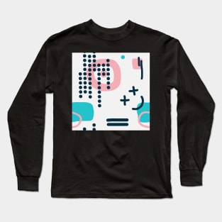 Modern hand draw colorful abstract seamless pattern Long Sleeve T-Shirt